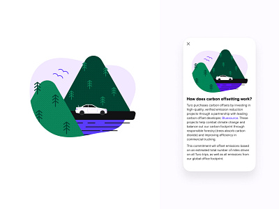 Carbon offsetting initiative illustration