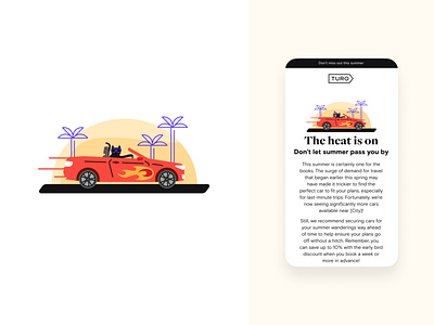 Summer ride email design email illustration