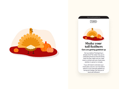 Thanksgiving email design email illustration