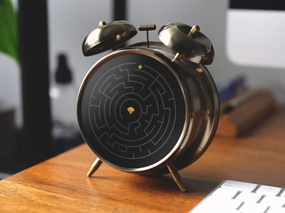 Maze 🧩 alarm animation clock game interface maze motion graphics prototype ui