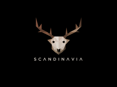 Scandinavia logo low poly