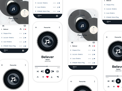 Music Player Ui Design Daily UI:: 009