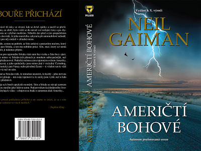 Američtí bohové book cover design typography