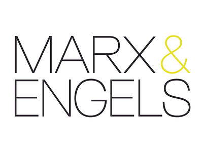 Logotype Marx & Engels joke logo