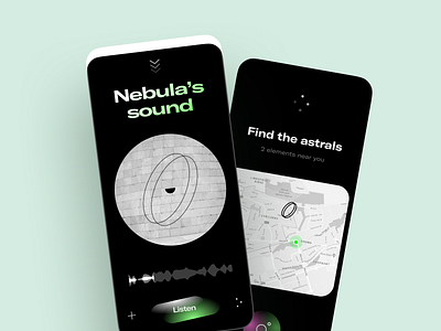 AR sounds augmented reality camera dark design font icon illustration map sound ui ux