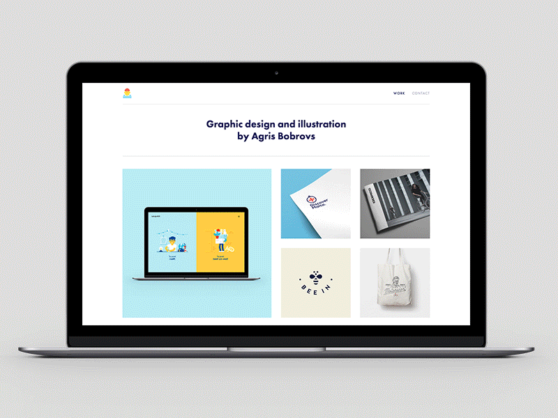 New website gif illustration laptop layout personal photo portfolio screen squarespace web work