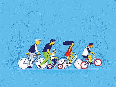 Riga Bike Week bicycle bike bmx character crowd hat illustration poster texture tree tweed vector