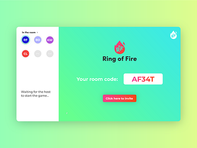 Ring of Fire - Waiting Room and Invite page