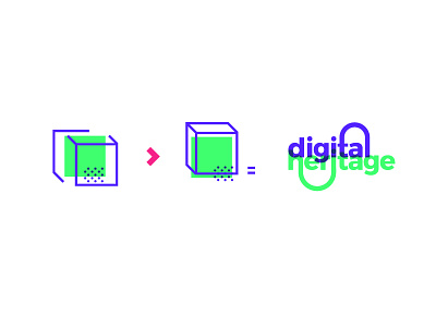 Digital Heritage brand branding concept design digital heritage icon logo typography