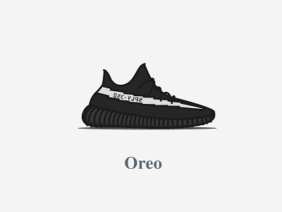 Yeezy Boost 350 - V2 - Core Black (Oreo) 2016 adidas calabasas concept design digital icon illustration kanyewest oreo colourway shoes typography yeezy boost