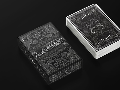 Alchemist - Playing Cards brand cartamundi concept dark design geometrical icon illustration playing card playingcards sacredart sacredgeometry vector