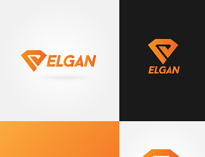 ELGAN Logo branding gradient illustration minimal