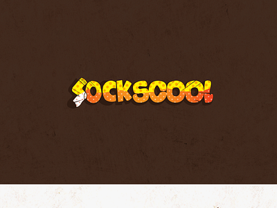 SOCKSCOOL Logo branding design fashion illustration logo socks toon typography