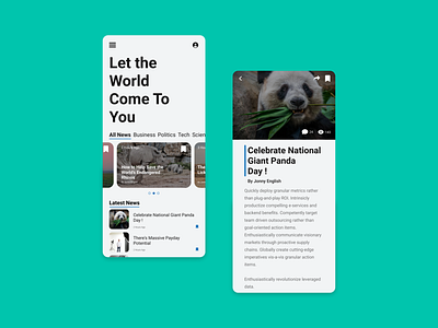 News App design ui