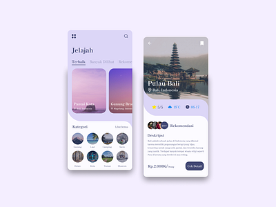 Travel App app design minimal ui