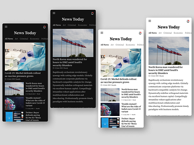 News Today App app design minimal news app ui uitoday