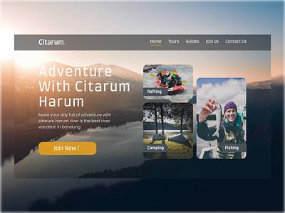 River Adventure design exploration ui website website design