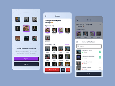 Redesign Clubhouse app design exploration explore mobile ui pop ui uplab uplabs uplabs challenge