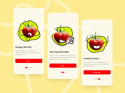 Tomato Walkthroughs app design exploration mobile mobile ui restaurant