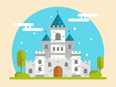 Flat design Castle design flatdesign illustration