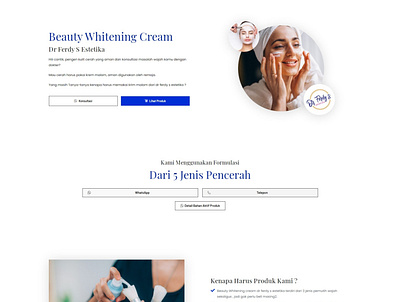 Landing Page Beauty Whitening Cream