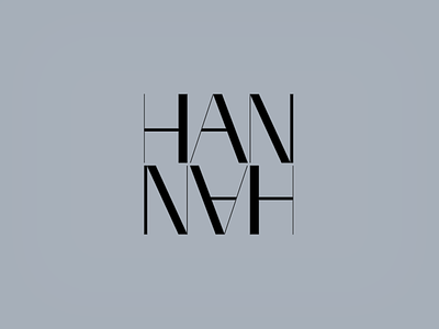 HANN∀H custom type logotype typography