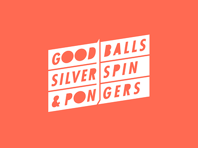 Goodballs Silverspin & Pongers goodballs silverspin pongers goodby silverstein partners gsp logotype ping-pong typography