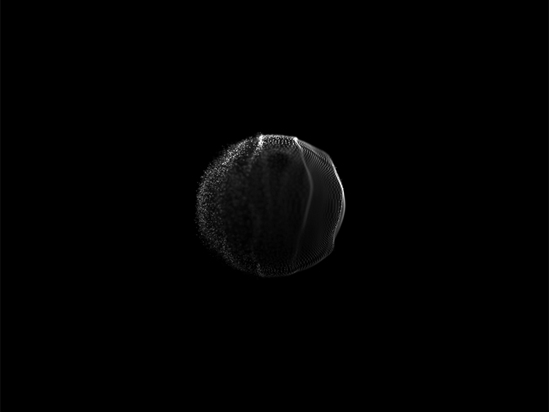 FRANCES MAZWELL — FEEL IT — VISUAL 3d after effects audio reactive black and white distortion gif