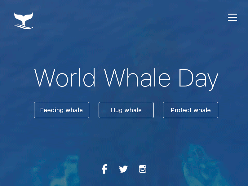 World Whale Day gif animation interface simplicity ui video web whale