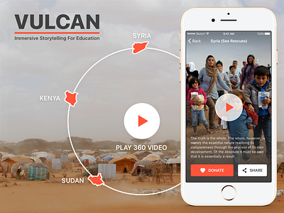 Vulkan — Immersive Storytelling for Education app interface ios mobile