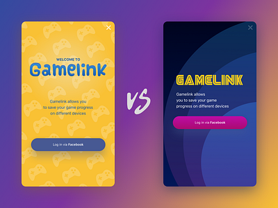 Gamelink android app game interface ios login mobile sign up ui unity ux