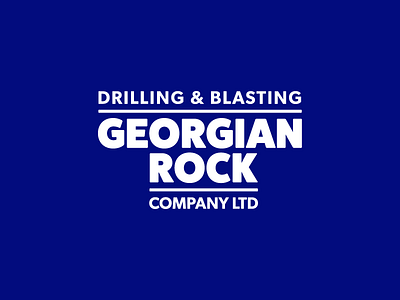 Drilling & Blasting Logo column freelance logo typography wordmark