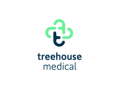 Treehouse Medical app brand branding design freelance graphic healthcare icon identity logo logo design medical minimal ui web wordmark