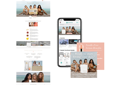 Website Landing Page - Needle-Free Serum app branding design typography ux