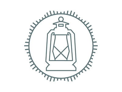 Two if by Sea Studios Submark badge design lantern logo mark seal stamp