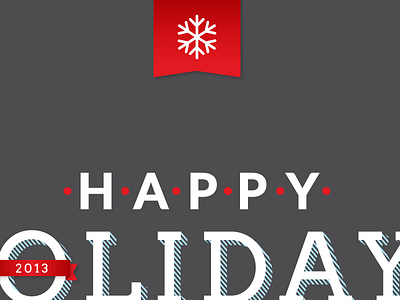 Corporate Holiday Card banner corporate design dots flag holiday red ribbon snowflake typography winter
