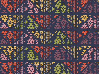 Navajo-Inspired Mountain Triangles color illustration mountains navajo pattern surface design surtex tribal