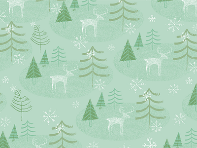 Juniper Winter Holiday Pattern Collection christmas color holiday illustration moose pattern snow snowflakes surface design surtex trees