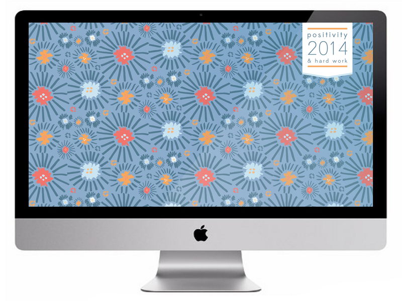 Free Patterned 2014 Wallpaper Download pattern surface design typography flowers free freebie floral burst bold color wallpaper desktop