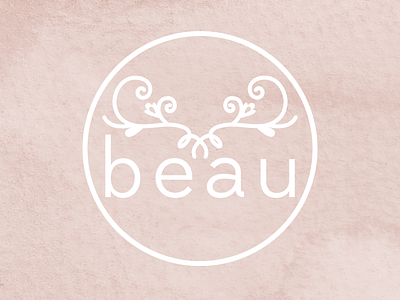 Beau Logo antlers boutique circle feminine modern rustic sans serif stamp store typography watercolor wedding