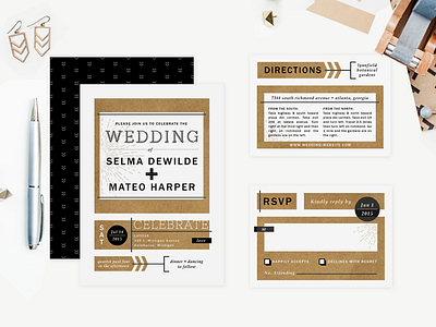 Urban Arrows Wedding Invitations arrows blocks graphic invitation modern pattern suite typography wedding