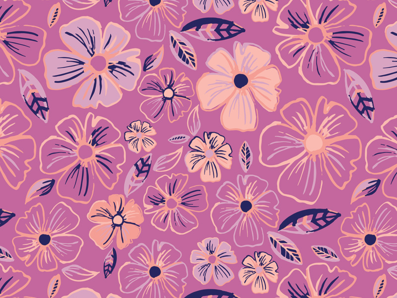 Vera Floral Pattern flowers tropical swim floral pattern print textiles fabric leaves repeat seamless