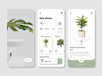 Catalogue for plants! garden green mobile app mobile design mobile ui pines plants plants app plantshop tree