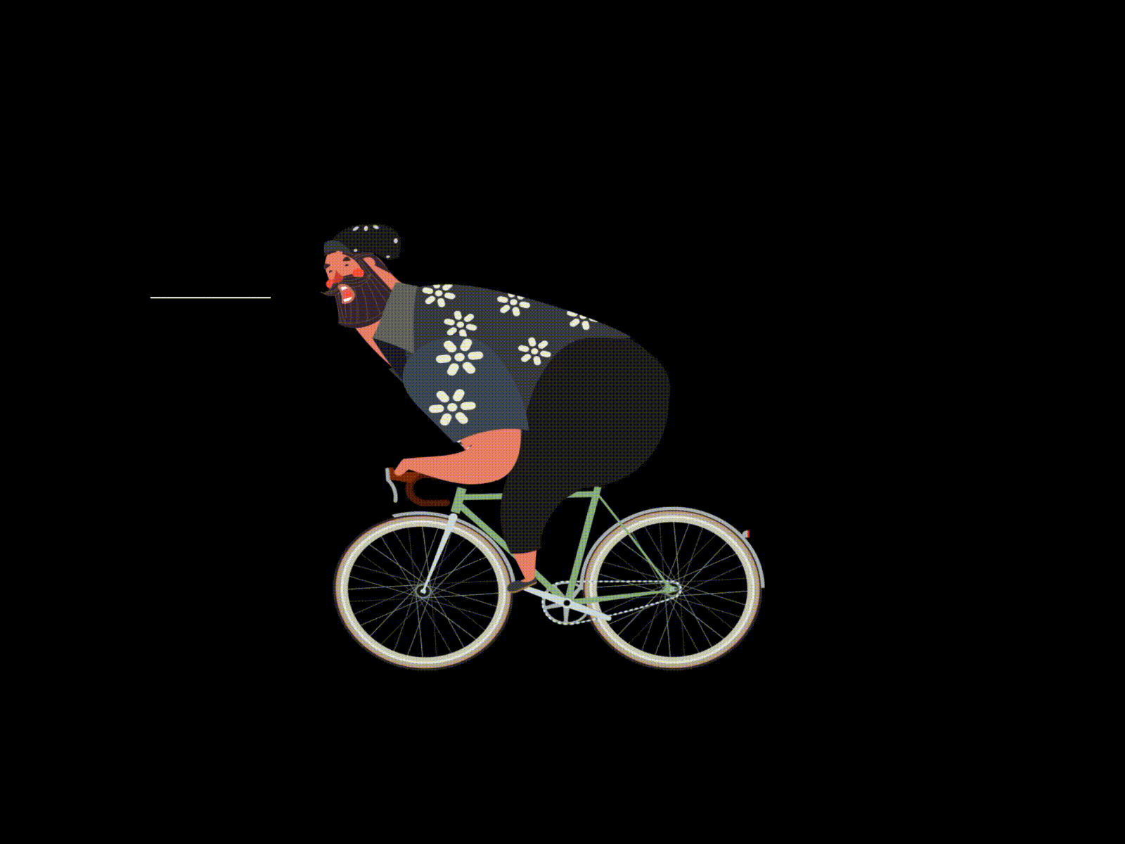 character cyclist 2d animation design graphic design illustration motion motion design vector