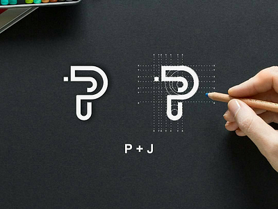 P+j Logo concept in illustration work 2021 concepts by mariawebsol fiverr work illustration logo design photoshop pj concepts work