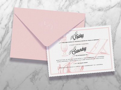 L and J Wedding Invitation bitmap textures card cards edge envelope invitation mockup scallop typography