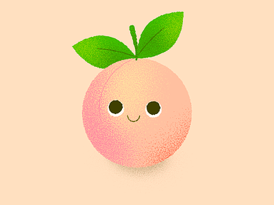 Peachy brushes cute fruit illustration illustrator kawai peach vector