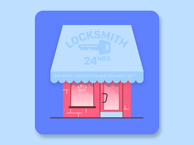 24HR Locksmith app icon illustration vector