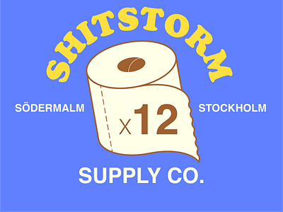 Shitstorm Supply Co. design flat icon illustration typography vector