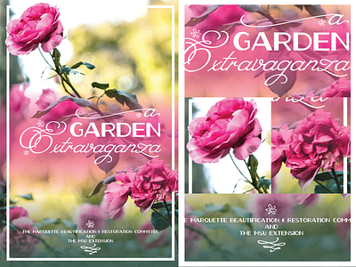 A Garden Extravanganza flower marquette palette photo poster rose sopresh type
